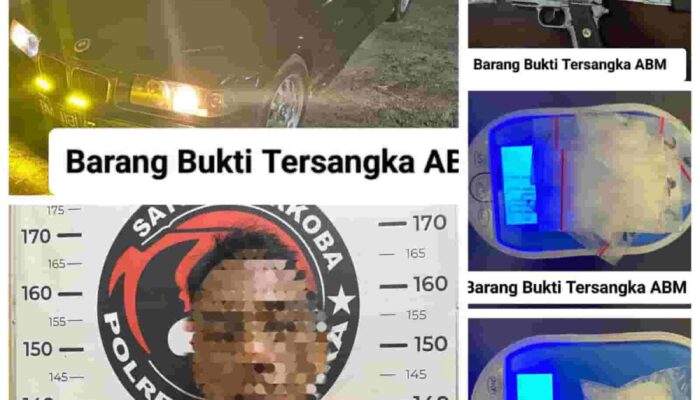 Polres Batu Bara Tangkap Pengedar Narkoba di Tanjung Gading, 16,4 Gram Sabu dan Airsoft Gun Disita