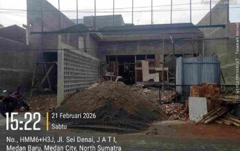 Diduga Belum Miliki PBG, Bangunan di Jalan Sei Denai Berdiri Kokoh