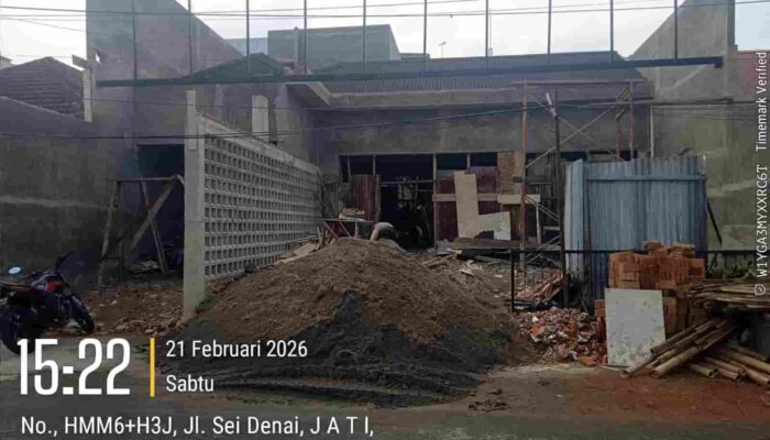 Diduga Belum Miliki PBG, Bangunan di Jalan Sei Denai Berdiri Kokoh