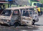Diduga Hendak “Melansir BBM”, Minibus Terbakar di SPBU Pakam Raya