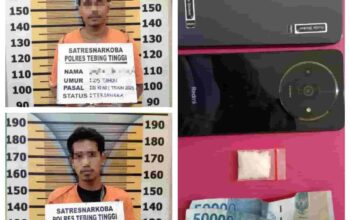 Dua Warga Asal Simalungun Diringkus Sat Resnarkoba Polres Tebing Tinggi dalam Kasus Peredaran Sabu