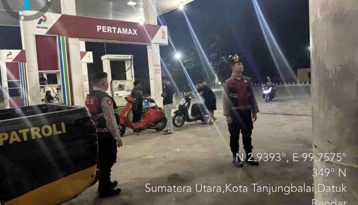Jaga Kamtibmas, Tim PRC Polres Tanjung Balai Sisir Titik Rawan Kejahatan Jalanan