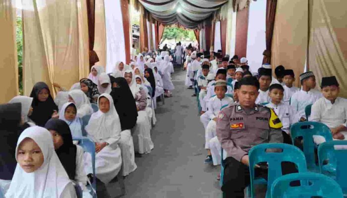 Wujudkan Kepedulian, Polres Tanjungbalai Hadiri Penyaluran Bingkisan Lebaran untuk 300 Anak Yatim
