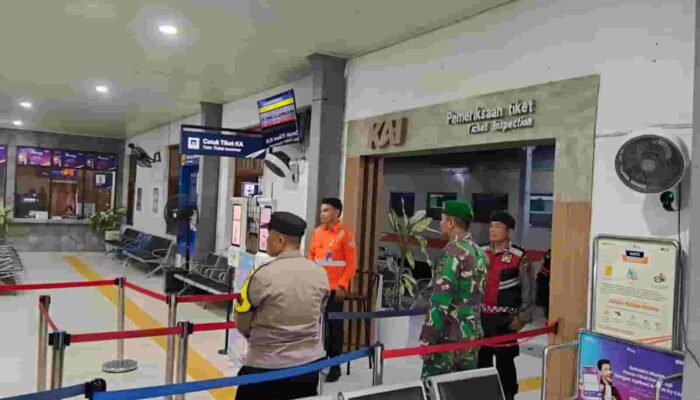 Polres Tanjungbalai Amankan Angkutan Lebaran di Stasiun KA Tanjungbalai