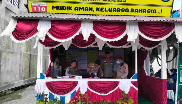 Pastikan Keamanan Menjelang Lebaran, Kasatgas Preventif Polres Tanjung Balai Cek Kesiapan Pos Pengamanan