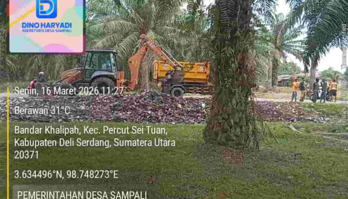 Viral Sampah Berserakan di Jalan Pondok Rawa, Kades Sampali Gerak Cepat Lakukan Pembersihan