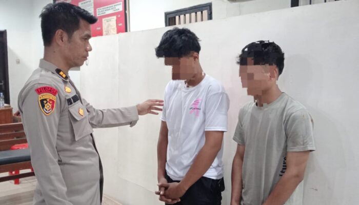 Unit Reskrim Polsek Medan Kota Ciduk Dua Pemuda Spesialis Curanmor di Jalan Bahagia