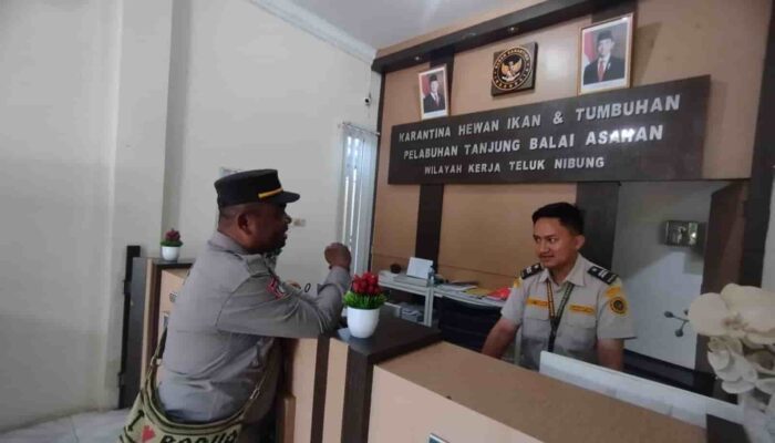 Perkuat Pengawasan Pelabuhan, Sat Binmas Polres Tanjung Balai Sambangi Kantor Karantina