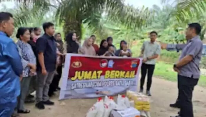 Satres Narkoba Polres Batubara Ajak Masyarakat Jauhi Narkoba Sekaligus Serahkan Bantuan