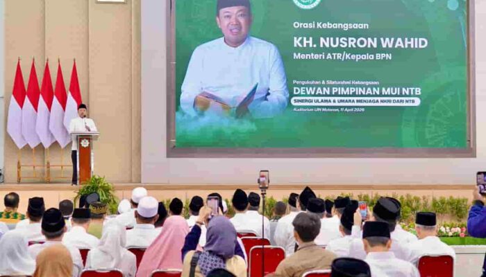 Hadiri Pengukuhan MUI NTB, Menteri Nusron Tekankan Prinsip Kebermanfaatan dalam Pengabdian