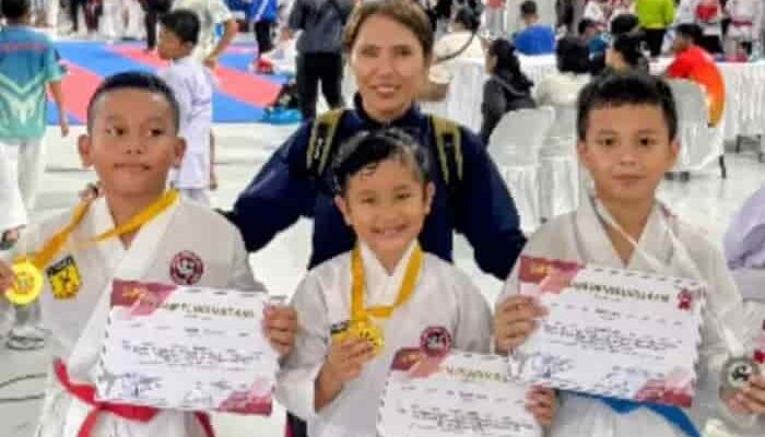 Karateka Dojo Polres Batubara Raih 4 Medali di Kejuaraan Open Championship Piala Kadispora Sumut