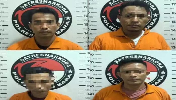 Sat Res Narkoba Polres Batubara Ringkus 4 Tersangka Dalam Penggerebekan Beruntun