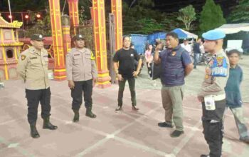 Polres Tanjung Balai Amankan Perayaan HUT Dewi Thian Siong Sing Bu di Klenteng Dewi Samudra