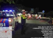 Sat Lantas Polres Tanjung Balai Gelar “Blue Light Patrol” di Titik Rawan