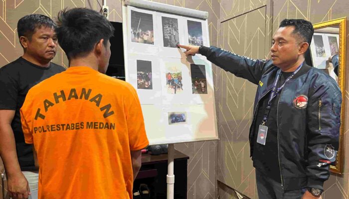 Viral! Panglima Geng Motor Dibekuk Polisi Hingga Tak Berkutik di Jalan Mojopahit Medan, Terlibat Peredaran Vape Kandungan Narkoba