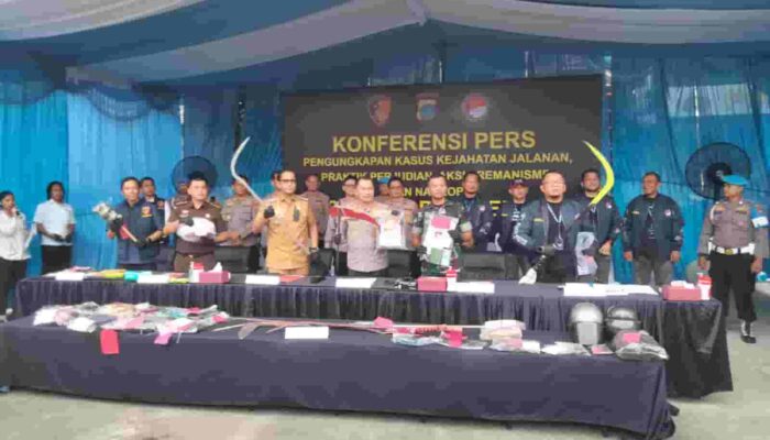 Hanya 15 Hari Kerja, Tim Gabungan Polrestabes Medan Ungkap 142 Kasus Kejahatan Jalanan dan 178 Tersangka