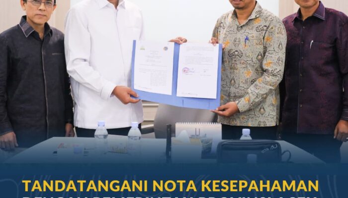 Sekjen ATR/BPN Teken MoU dengan Pemprov Aceh, Perkuat Tata Kelola Pertanahan dan Agraria