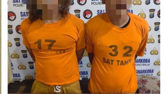 Polres Tanjung Balai Ringkus Dua Pengedar Sabu di Sei Tualang Raso