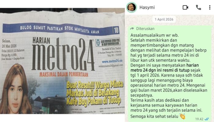 PHK Tanpa Pesangon, Sejumlah Karyawan Akan Laporkan Owner Harian Metro 24 ke Disnaker