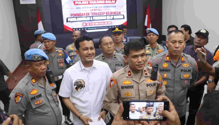 Polres Tanjung Balai Gelar Konferensi Pers Tangkapan Narkoba Hasil KRYD