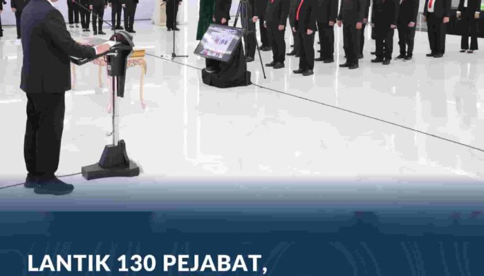 Menteri ATR/Kepala BPN Lantik 130 Pejabat, Tekankan Pelayanan Adil dan Cepat bagi Masyarakat