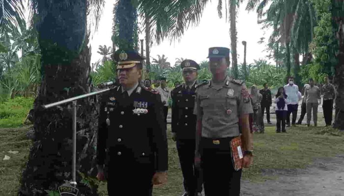 Polres Tanjungbalai Gelar Upacara Tradisi Polri Wafatnya Kasat Binmas AKP Zainuddin