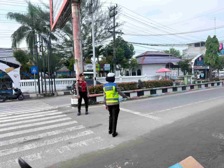 Jaga Kondusivitas Kota, Sat Samapta Polres Tanjung Balai Patroli Objek Vital dan Pusat Keramaian