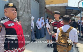 Cegah Tawuran dan Bullying, Sat Samapta Polres Tanjung Balai Sambangi Sekolah