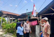 Sambut HUT RI ke-81, Polsek Datuk Bandar Ajak Warga Kibarkan Bendera Merah Putih