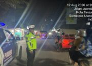 Cegah Balap Liar dan Kejahatan Jalanan, Sat Lantas Polres Tanjungbalai Gencarkan Blue Light Patrol