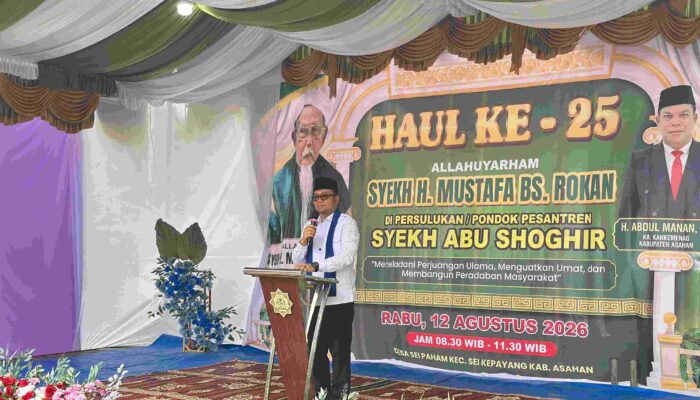 Wakil Wali Kota Tanjungbalai Hadiri Haul ke-25 Syekh H Mustafa BS Rokan, Kenang Perjuangan Ulama