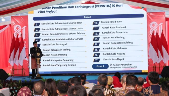 Mulai 17 Agustus, 17 Kantah Terapkan Balik Nama Sertifikat Maksimal 10 Hari