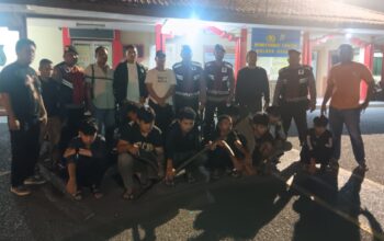 Tim Sergap Polres Asahan Amankan 10 Remaja Diduga Hendak Tawuran, Sajam Disita