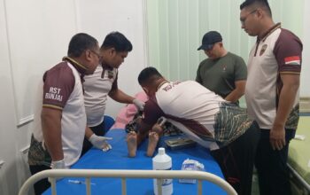 Peringati HUT ke-81 TNI, Kodim 0203/Lkt Gelar Baksos Kesehatan Gratis, Ratusan Warga Antusias