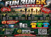 Kodam IBB Ajak Warga Semarakkan HUT ke-81 TNI Lewat Fun Run 5K