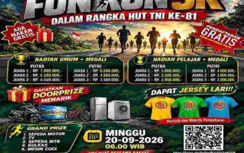 Kodam I/BB Ajak Warga Semarakkan HUT ke-81 TNI Lewat Fun Run 5K