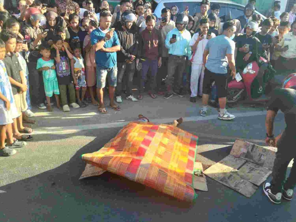 Gagal Mendahului Truk, Pengendara Yamaha NMAX Tewas Terlindas di Jalinsum Perbaungan