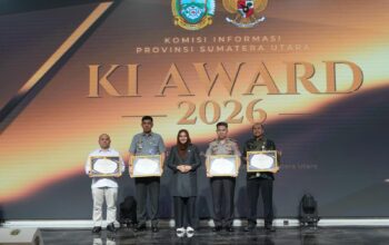 Kapolda Sumut Raih Penghargaan Achievement Person, Polda Sumut Predikat Informatif di KI Award 2026