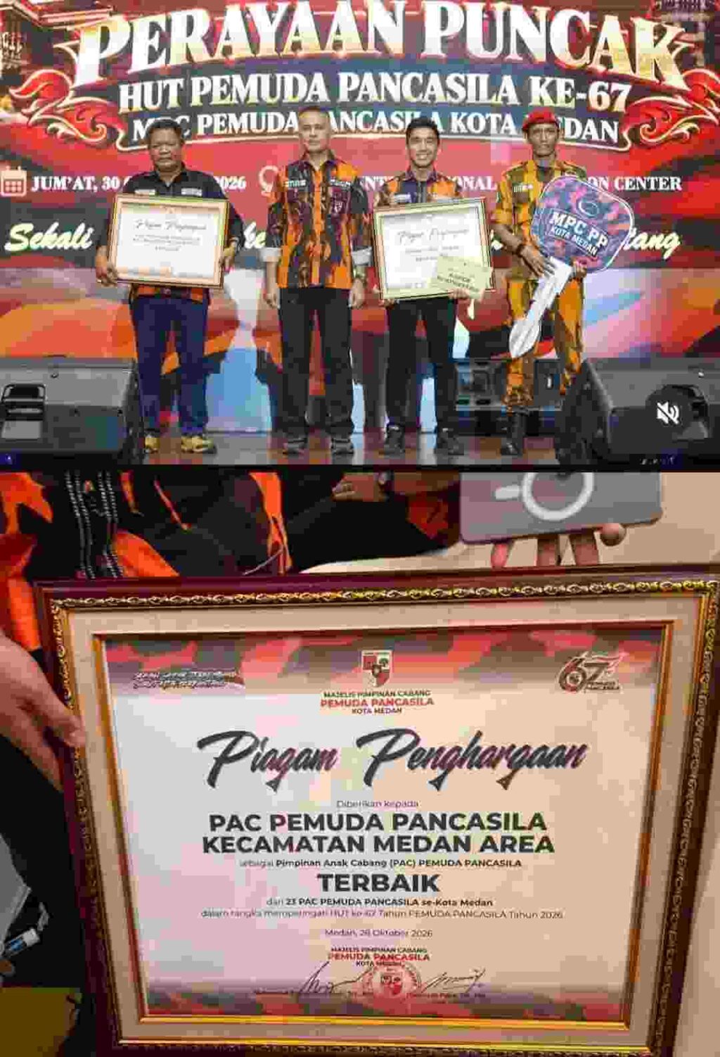 PAC Pemuda Pancasila Medan Area Raih Juara I PAC Terbaik Se-Kota Medan, Tim Sepak Bola Sabet Juara III