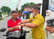 Peduli Kesehatan Warga, Lurah Sari Rejo Imam Bashori Bagikan 500 Masker kepada Pengguna Jalan