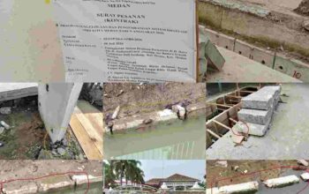 U-Ditch Proyek Drainase Rp6,9 Miliar di Medan Marelan Pecah dan Rompal, LP3 Desak APH Turun Tangan
